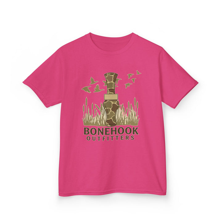 Boys’ Duck Call Camo Tee – Bonehook Outfitters Youth Hunting Shirt