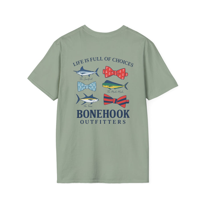 Women's "Life Is Full of Choices" Tee – Pink by Bonehook Outfitters