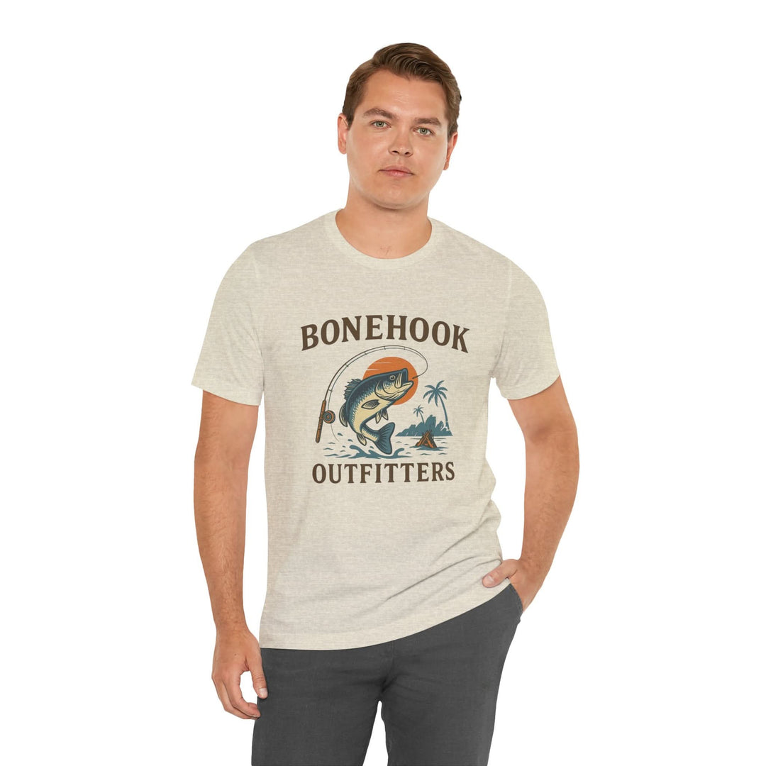 Sunset Bass Tee – Bonehook Tropical Fishing Graphic Shirt