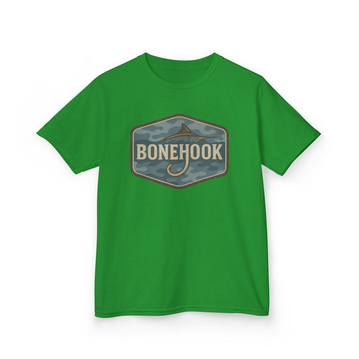 Boys’ Camo Hook Logo Tee – Bonehook Youth Outdoor Shirt