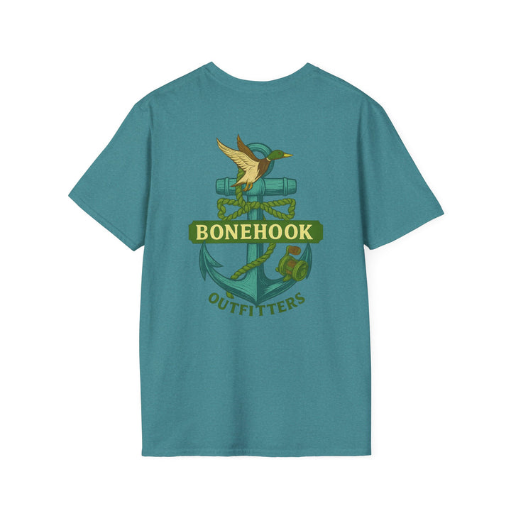 Bonehook Outfitters Women's Mallard & Anchor Tee – Sage Green