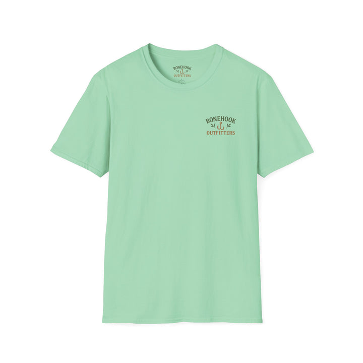 Bonehook Outfitters Women's Tee – Deer & Hook Design (Sage)
