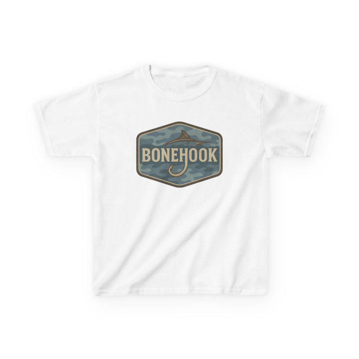 Boys’ Camo Hook Logo Tee – Bonehook Youth Outdoor Shirt