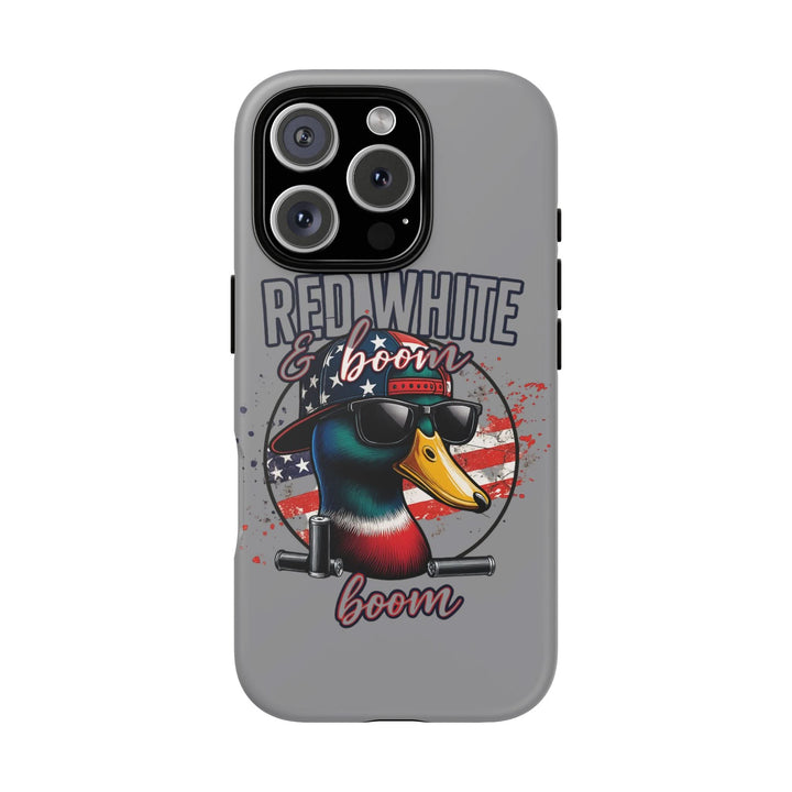Red, White & Boom Duck iPhone Case – Patriotic Funny 4th of July Design