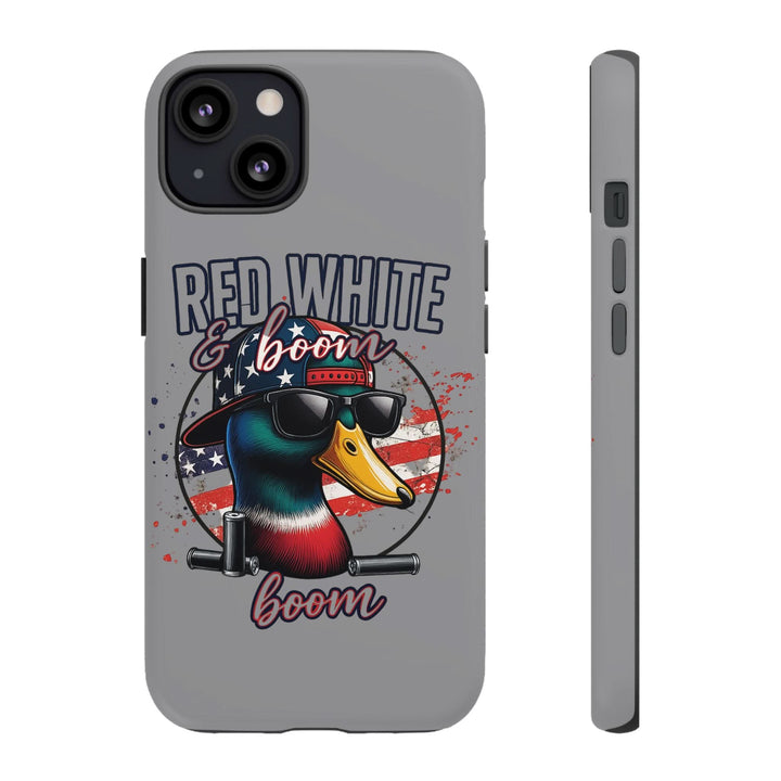 Red, White & Boom Duck iPhone Case – Patriotic Funny 4th of July Design