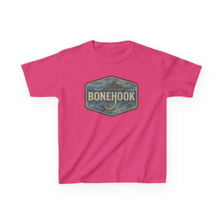 Boys’ Camo Hook Logo Tee – Bonehook Youth Outdoor Shirt