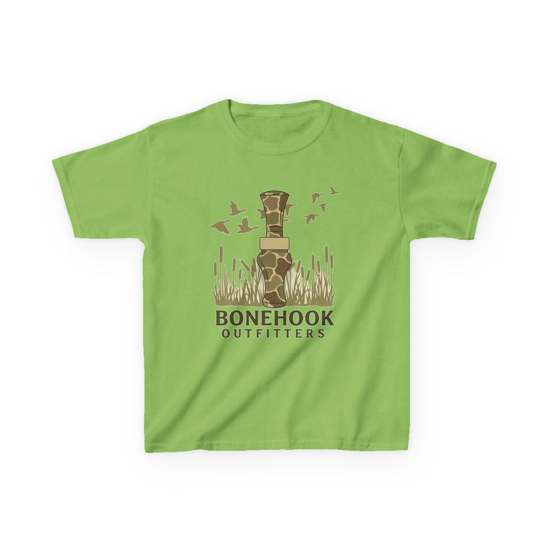 Boys’ Duck Call Camo Tee – Bonehook Outfitters Youth Hunting Shirt