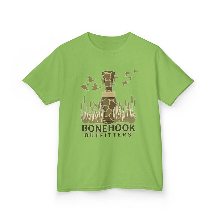 Boys’ Duck Call Camo Tee – Bonehook Outfitters Youth Hunting Shirt