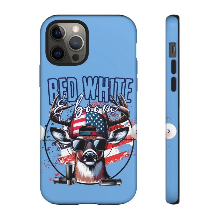 Red, White & Boom Deer iPhone Case – Patriotic Buck 4th of July Design