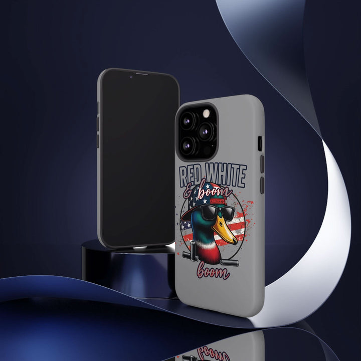 Red, White & Boom Duck iPhone Case – Patriotic Funny 4th of July Design