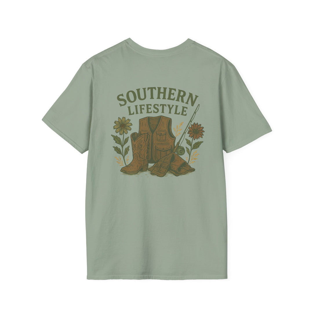 Southern Lifestyle Boot & Vest Tee – Women's Country Graphic (Mauve)
