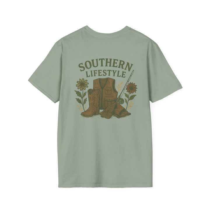 Southern Lifestyle Boot & Vest Tee – Women's Country Graphic (Mauve)