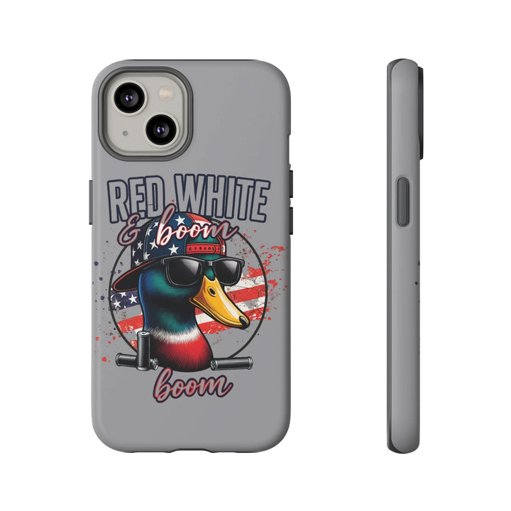 Red, White & Boom Duck iPhone Case – Patriotic Funny 4th of July Design