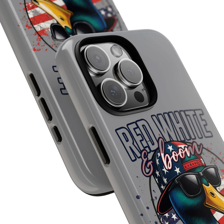 Red, White & Boom Duck iPhone Case – Patriotic Funny 4th of July Design