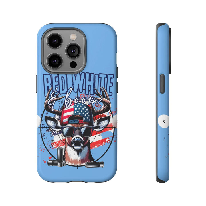 Red, White & Boom Deer iPhone Case – Patriotic Buck 4th of July Design