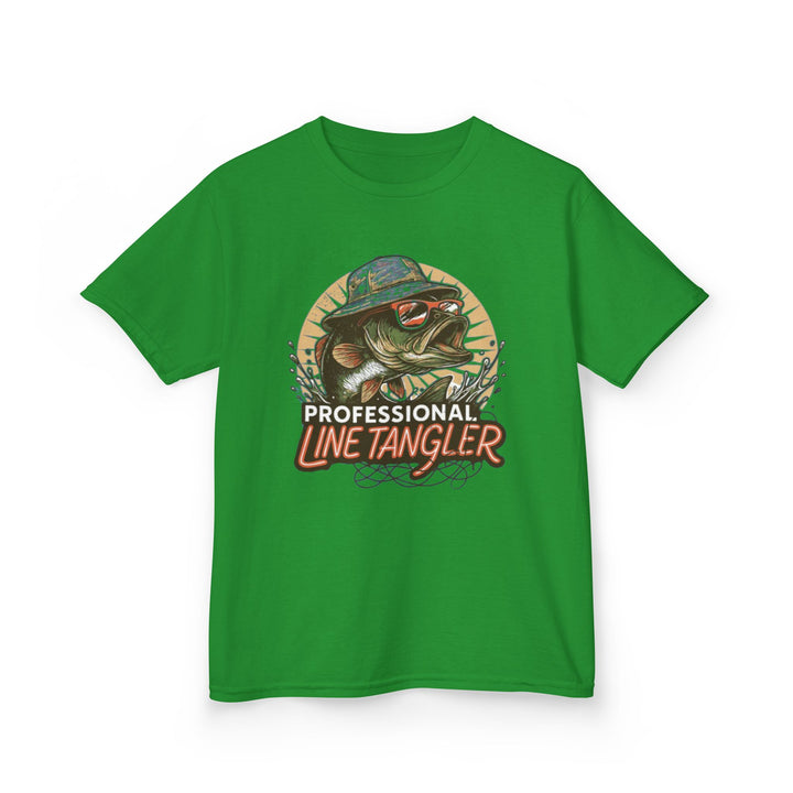 Boys’ “Professional Line Tangler” Tee – Bonehook Youth Fishing Humor Shirt