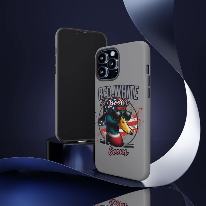 Red, White & Boom Duck iPhone Case – Patriotic Funny 4th of July Design