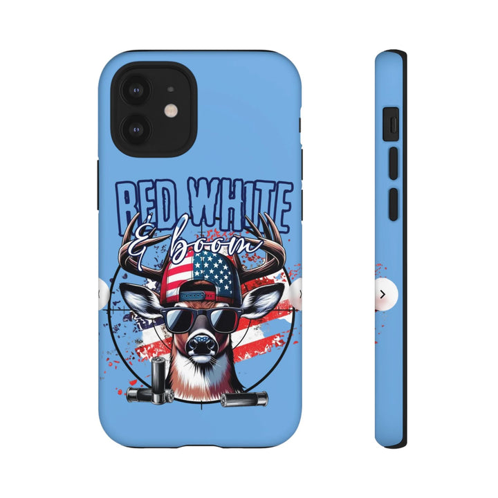 Red, White & Boom Deer iPhone Case – Patriotic Buck 4th of July Design