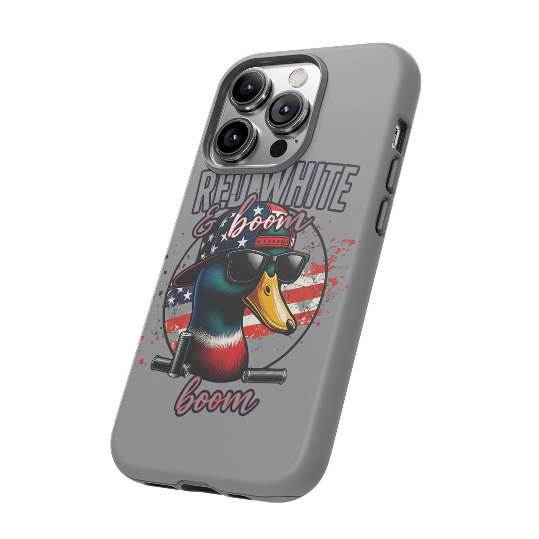 Red, White & Boom Duck iPhone Case – Patriotic Funny 4th of July Design