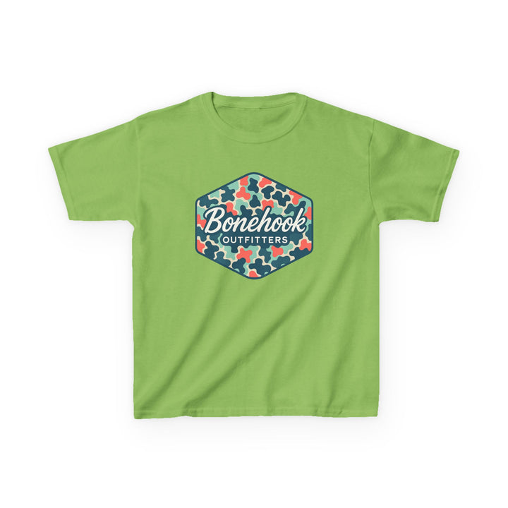 Girls’ Camo Logo Tee – Pink Bonehook Youth Shirt