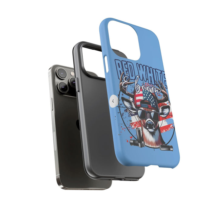Red, White & Boom Deer iPhone Case – Patriotic Buck 4th of July Design