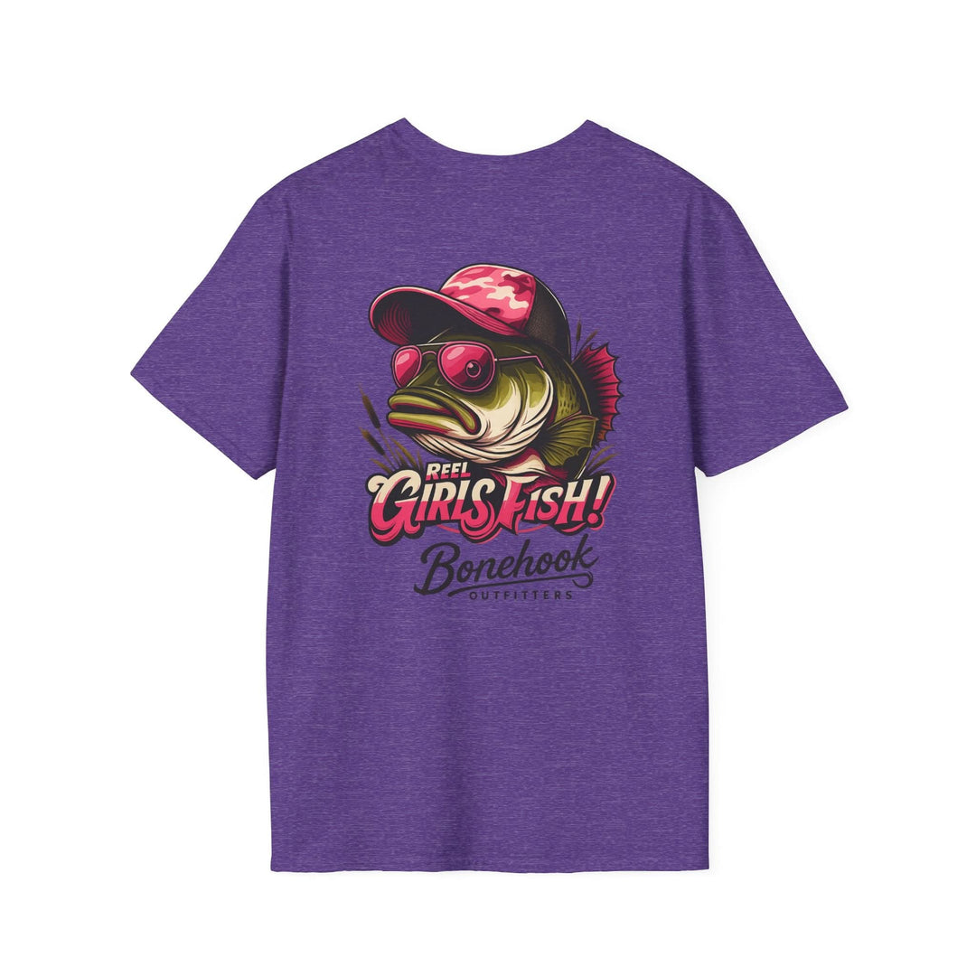 Reel Girls Fish! – Bass Graphic Tee by Bonehook Outfitters