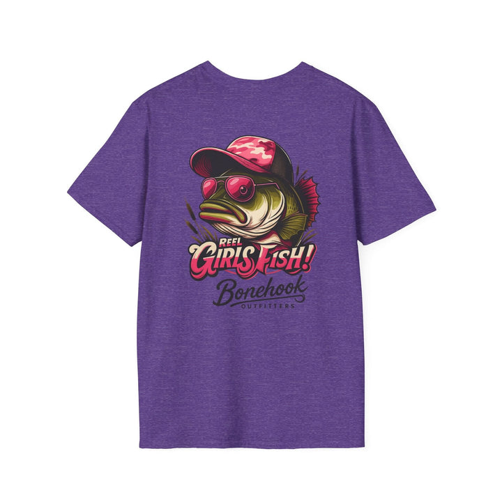 Reel Girls Fish! – Bass Graphic Tee by Bonehook Outfitters