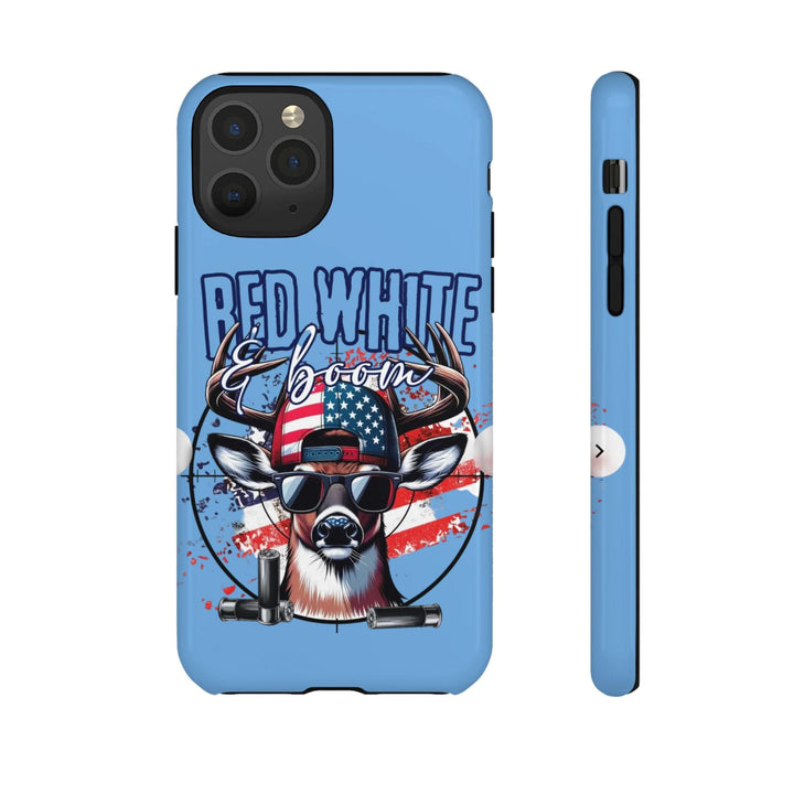Red, White & Boom Deer iPhone Case – Patriotic Buck 4th of July Design