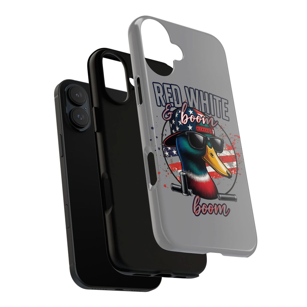 Red, White & Boom Duck iPhone Case – Patriotic Funny 4th of July Design