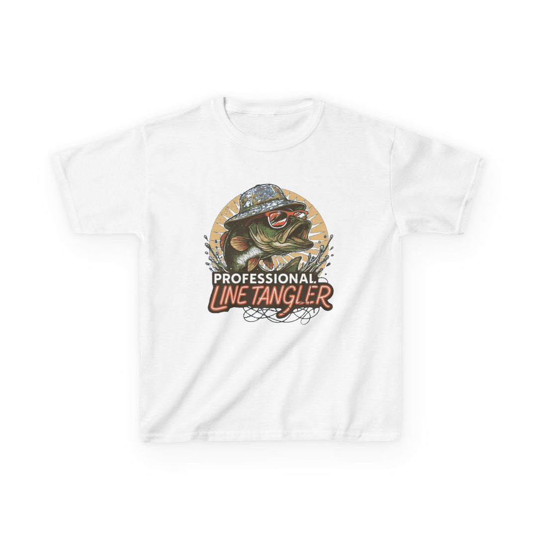 Boys’ “Professional Line Tangler” Tee – Bonehook Youth Fishing Humor Shirt