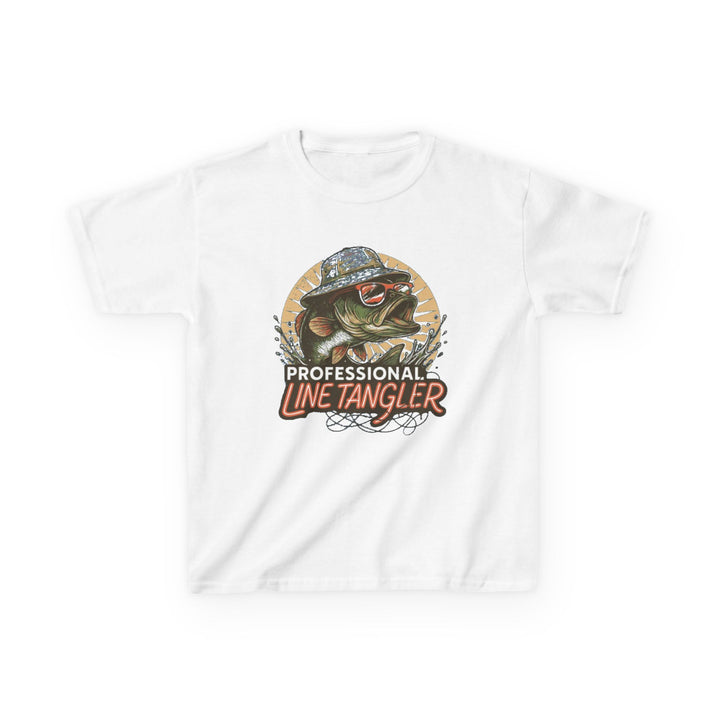 Boys’ “Professional Line Tangler” Tee – Bonehook Youth Fishing Humor Shirt