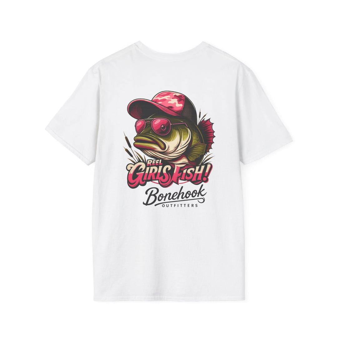 Reel Girls Fish! – Bass Graphic Tee by Bonehook Outfitters