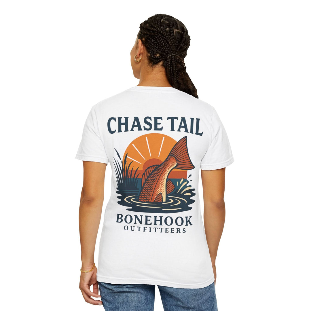 Chase Tail Tee – Bonehook Redfish Sunset Fishing Shirt