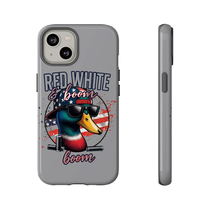 Red, White & Boom Duck iPhone Case – Patriotic Funny 4th of July Design