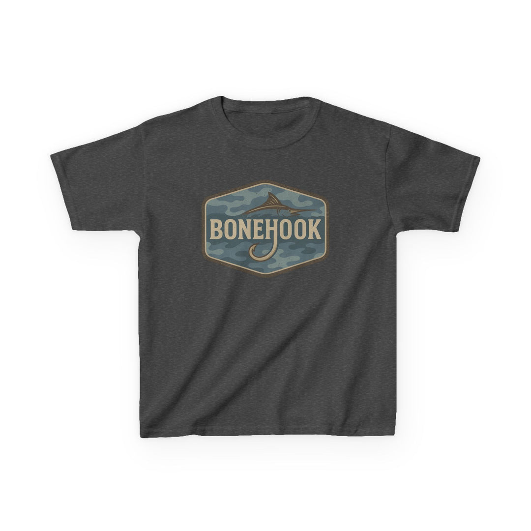 Boys’ Camo Hook Logo Tee – Bonehook Youth Outdoor Shirt