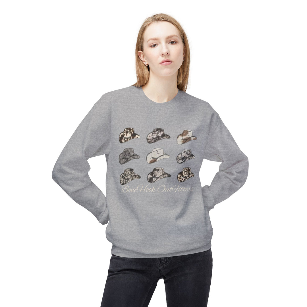 Bonehook Outfitters Camo Cowboy Crewneck – Women’s Southern Sweatshirt