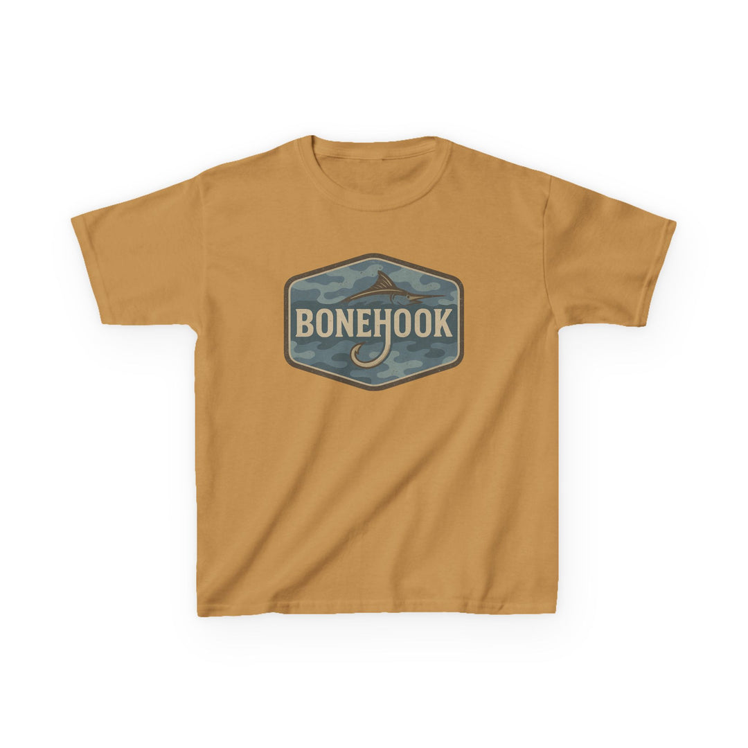 Boys’ Camo Hook Logo Tee – Bonehook Youth Outdoor Shirt