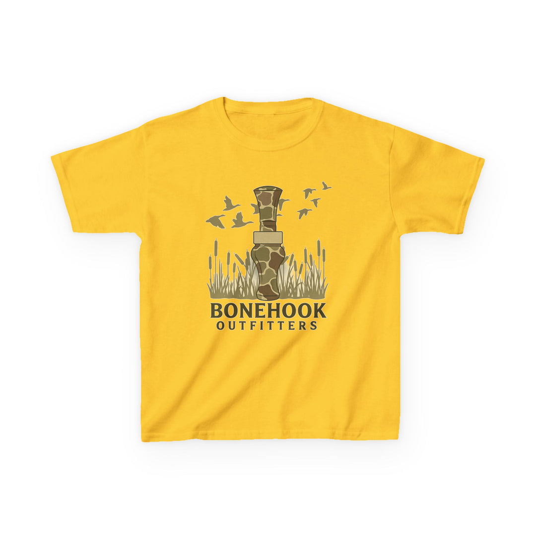 Boys’ Duck Call Camo Tee – Bonehook Outfitters Youth Hunting Shirt