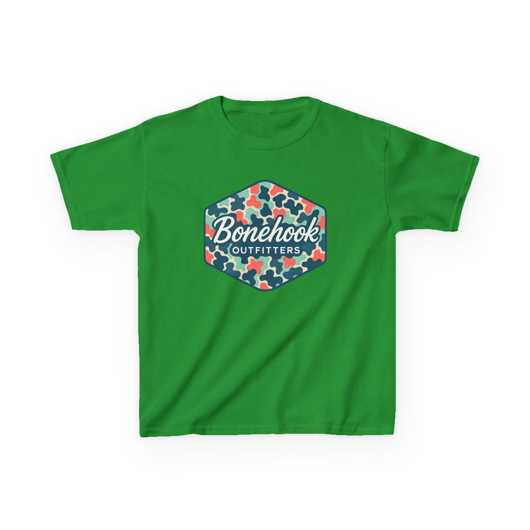 Girls’ Camo Logo Tee – Pink Bonehook Youth Shirt