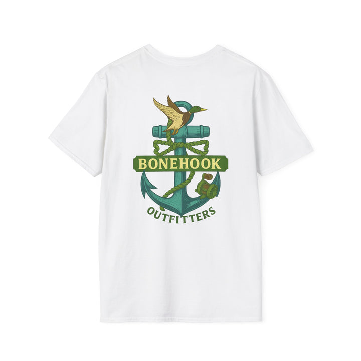 Bonehook Outfitters Women's Mallard & Anchor Tee – Sage Green