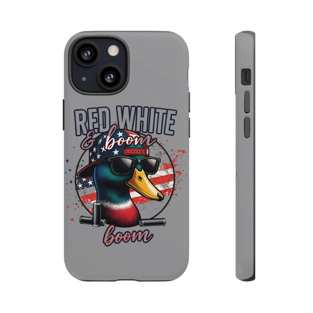 Red, White & Boom Duck iPhone Case – Patriotic Funny 4th of July Design