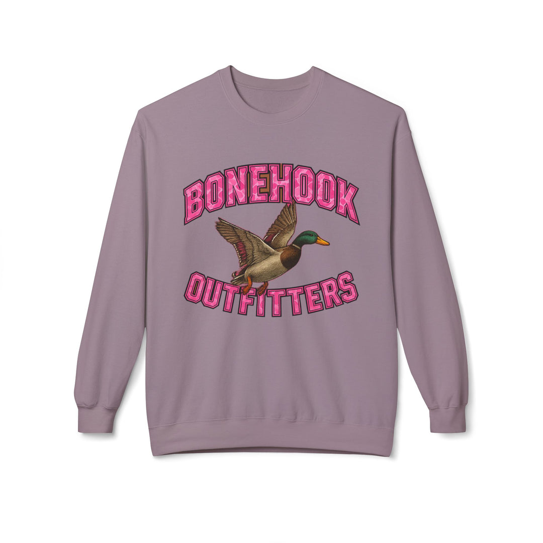 Bonehook Outfitters Women’s Pink Duck Camo Sweatshirt – Southern Outdoor Style