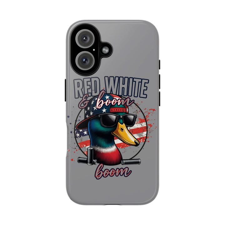 Red, White & Boom Duck iPhone Case – Patriotic Funny 4th of July Design