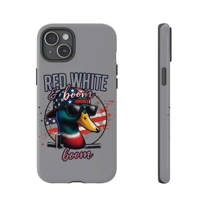 Red, White & Boom Duck iPhone Case – Patriotic Funny 4th of July Design