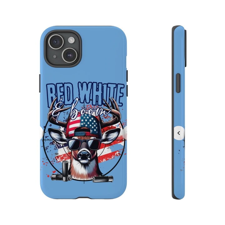 Red, White & Boom Deer iPhone Case – Patriotic Buck 4th of July Design