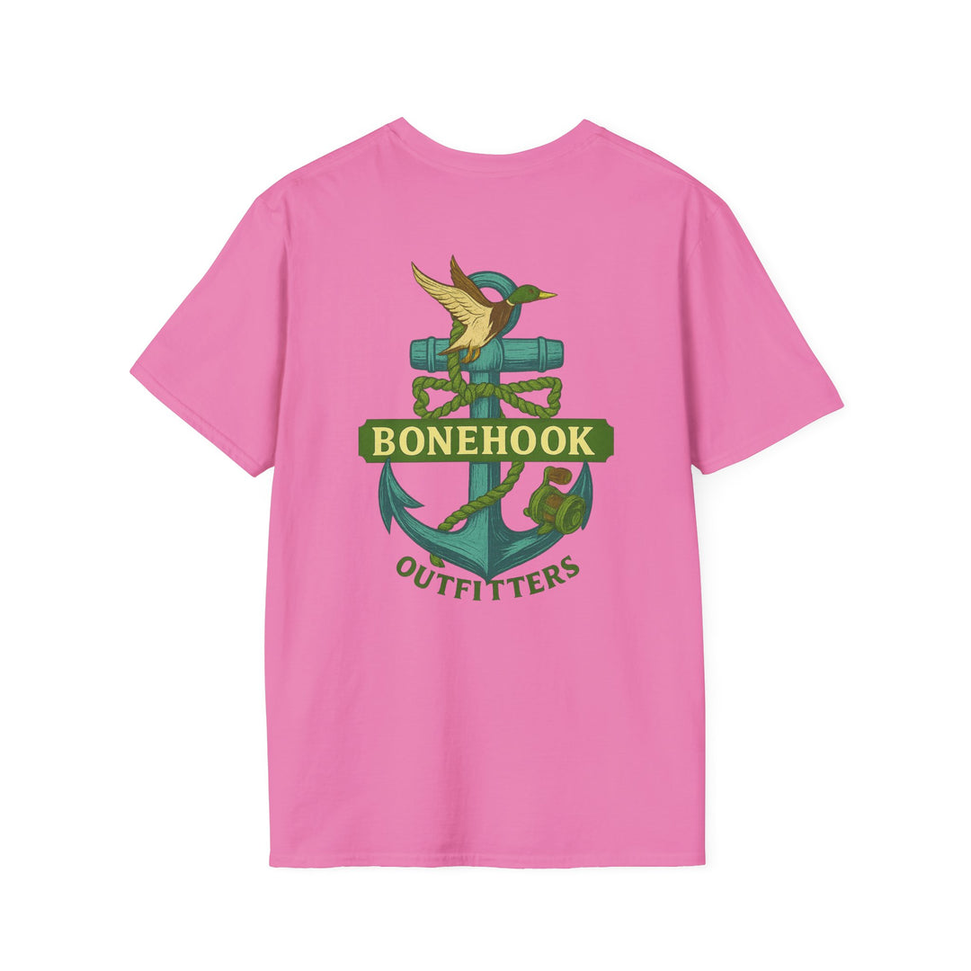 Bonehook Outfitters Women's Mallard & Anchor Tee – Sage Green