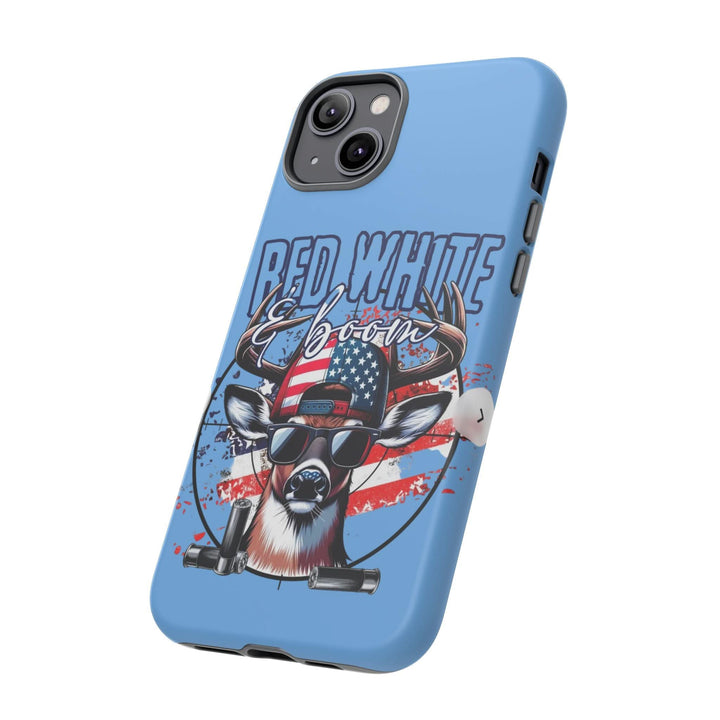Red, White & Boom Deer iPhone Case – Patriotic Buck 4th of July Design