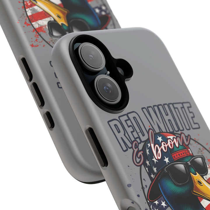 Red, White & Boom Duck iPhone Case – Patriotic Funny 4th of July Design