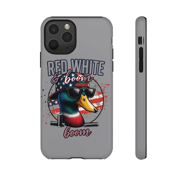 Red, White & Boom Duck iPhone Case – Patriotic Funny 4th of July Design