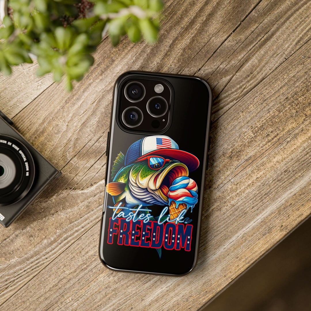 Tastes Like Freedom Bass iPhone Case – Patriotic Funny Ice Cream Design